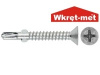 Саморез по металлу,  бел.цинк, бур, потай, PH, 4,8 * 32, WSDSK (1 упак = 500шт) 